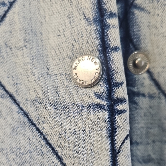 Marc New York Diamond Quilted Shacket Acid Wash Coastal Grandma NWT - Picture 7 of 13